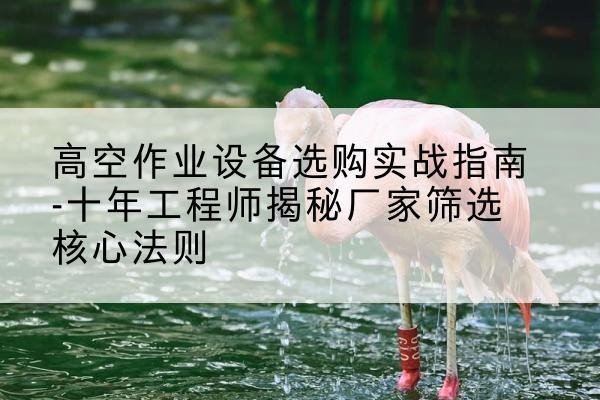 南谯剪叉式升降机厂家-高空作业设备选购实战指南-十年工程师揭秘厂家筛选核心法则